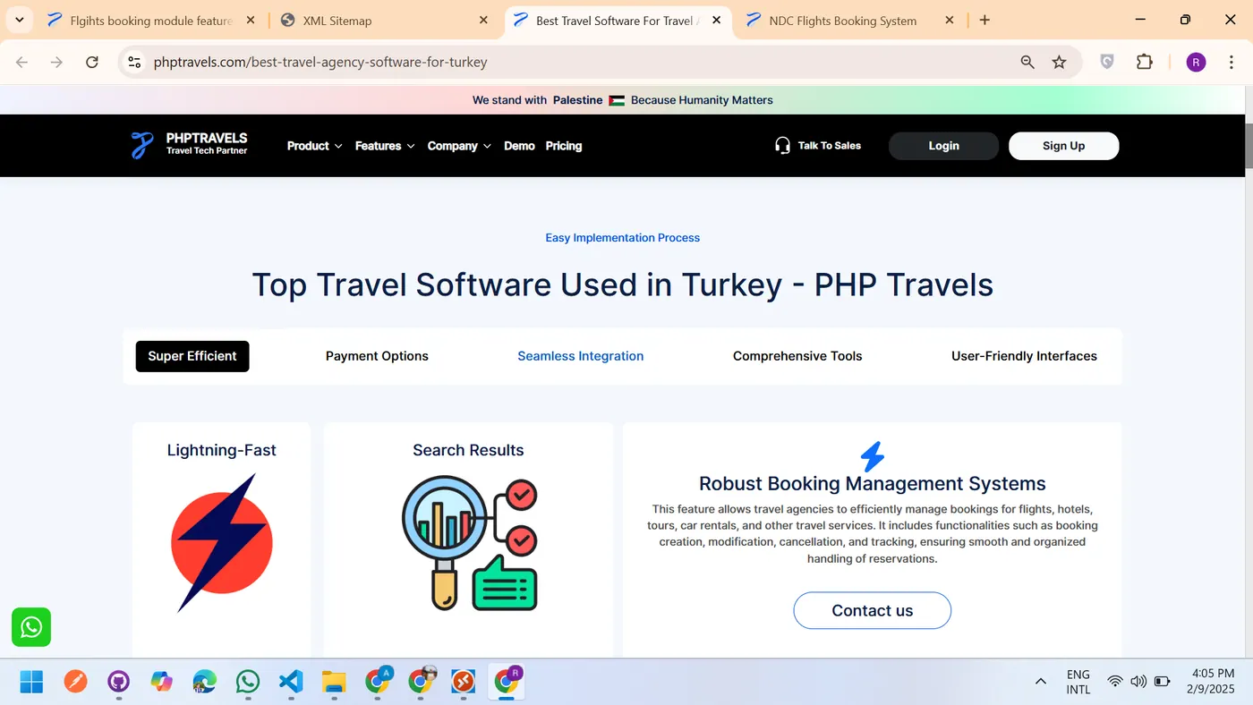 Landing Page Built with Bootstrap 5.3 for PHPTravels in My Job - project by Muhammad Aoun Shabbir